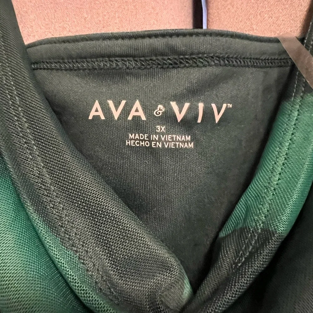 Plus Size Green Midi Dress - Picture 5 of 6